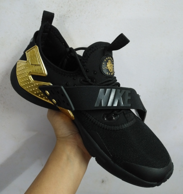 Nike Air Huarache 6 Bandage Black Gold Shoes